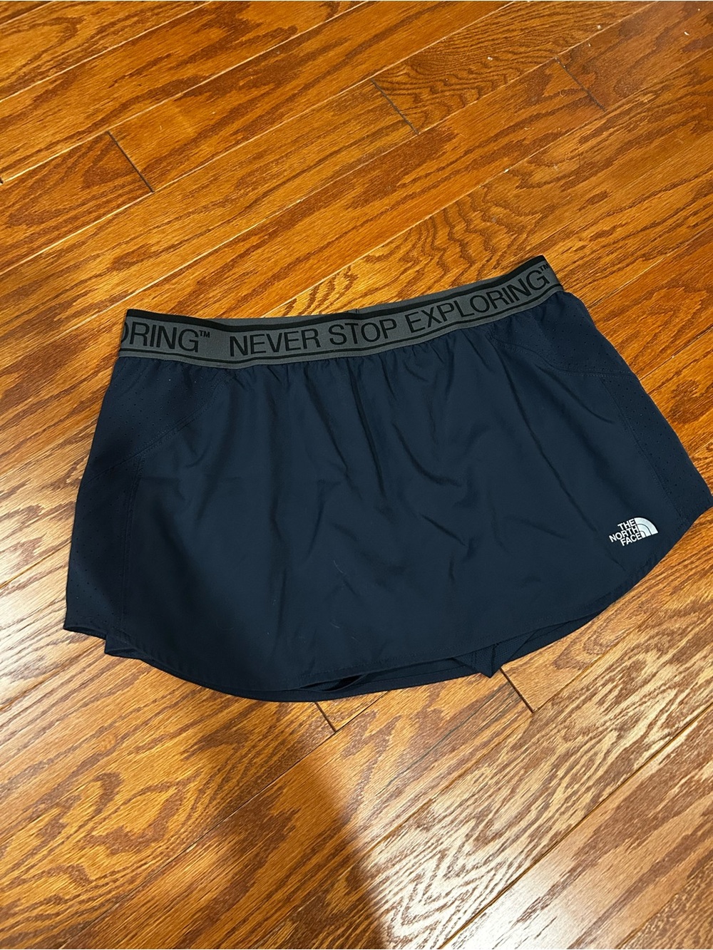 The North Face Women's Navy Active Skort with 'Never Stop Exploring' Waistband